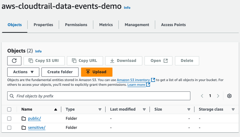 [Figure 2 - AWS Console - S3 Bucket]